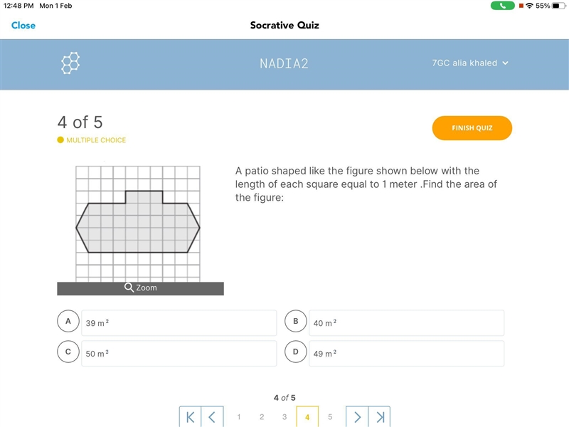 Help math Composite figures and there area please help number the questions please-example-5