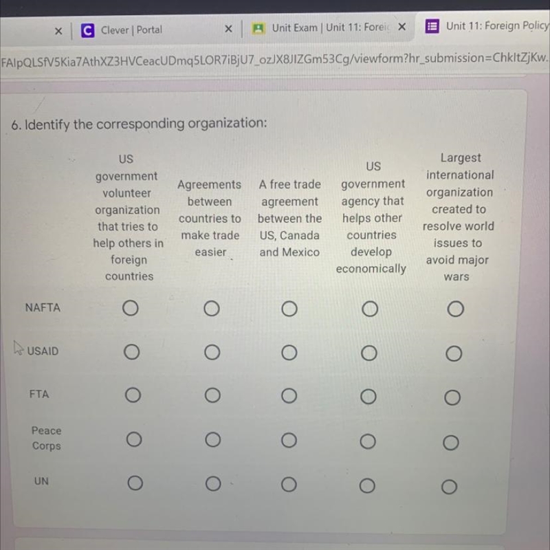 6. Identify the corresponding organization: US government volunteer organization that-example-1