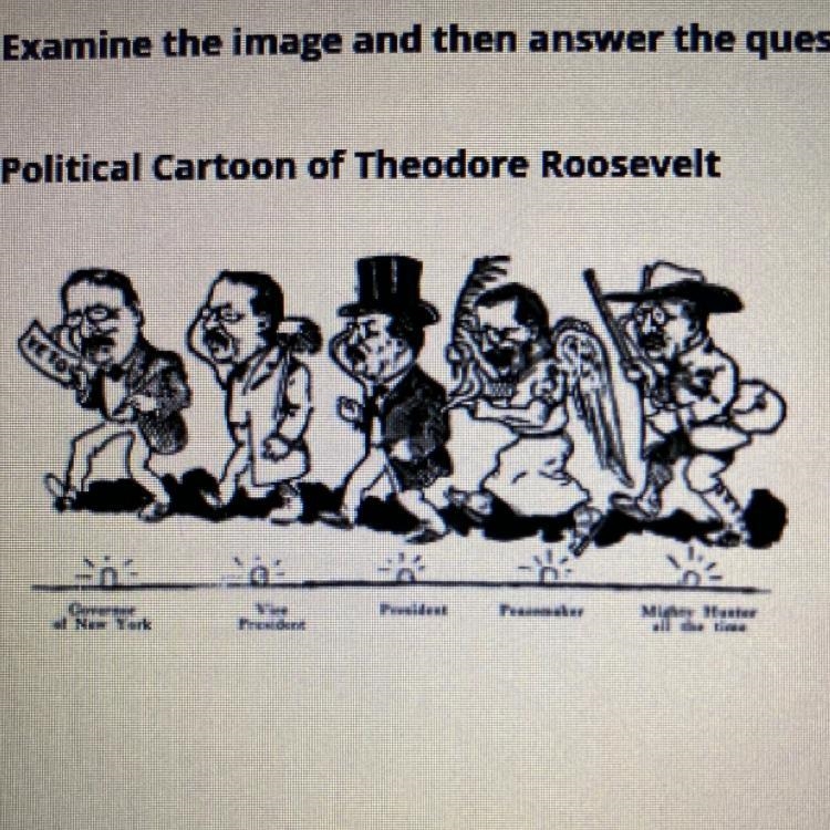 What does the cartoon prove about Theodore Roosevelt? A Roosevelt held many different-example-1