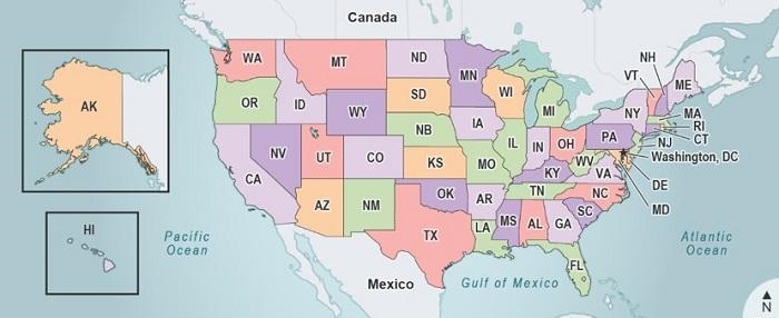 In which region of the US is Wyoming located? Midwest Southwest Rocky Mountain Pacific-example-1