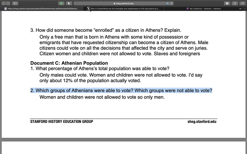 Which groups of Athenians were able to vote? Which groups were not able to vote?-example-1