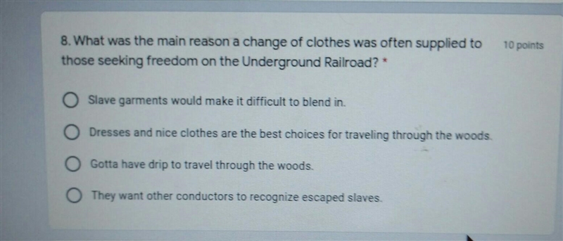 3. What was the main reason a change of clothes was often supplied to those seeking-example-1