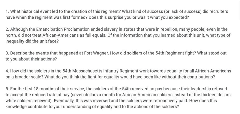 The Massachusetts 54th Regiment HELPPPPPP-example-1