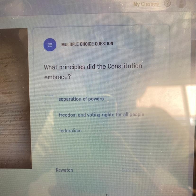 What principles did the Constitution embrace?-example-1