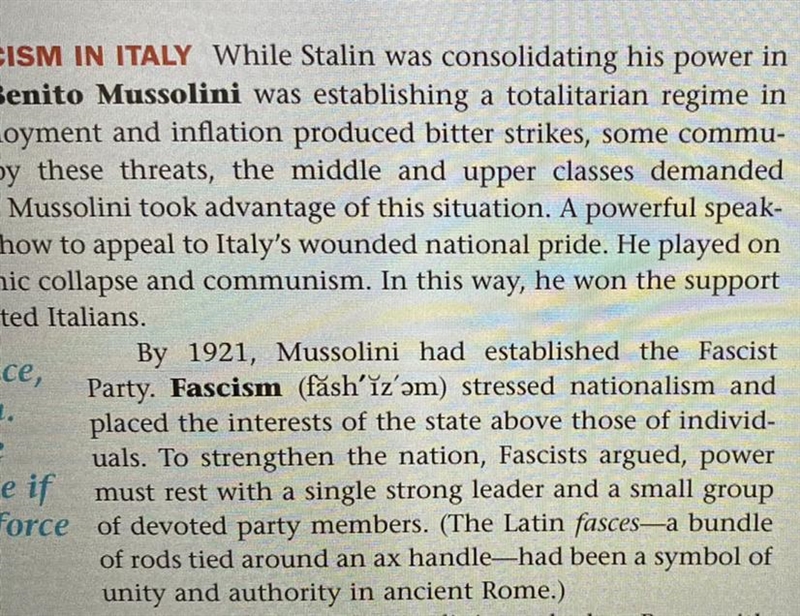 Put the definition Fascism In ur own words don’t use g00gle or Wikipedia-example-1