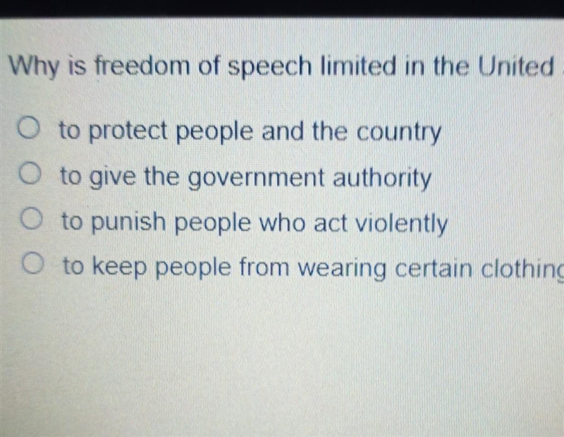 Why is freedom of speech limited in the United States???​-example-1