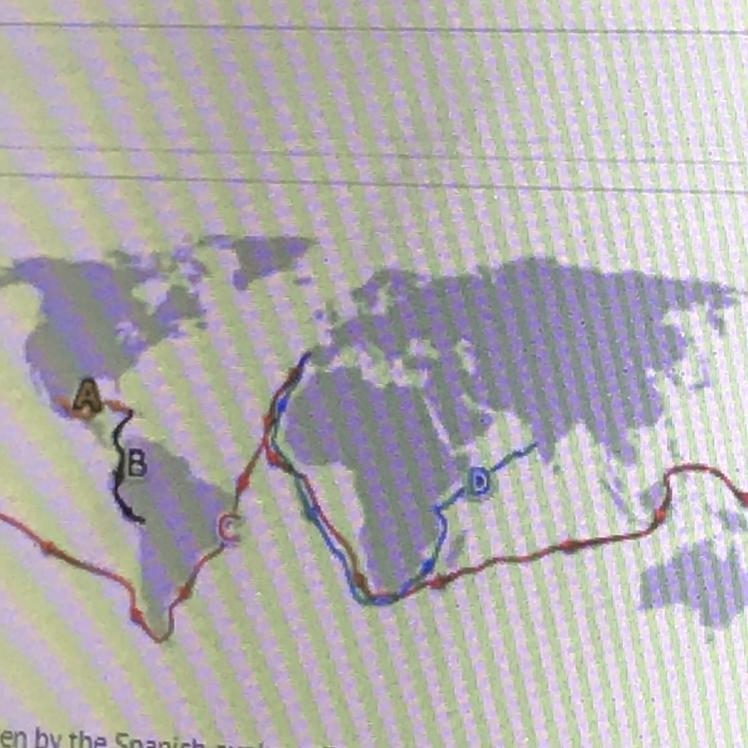 Which route represents the path taken by the Spanish Explorer Francisco Pizarro? A-example-1