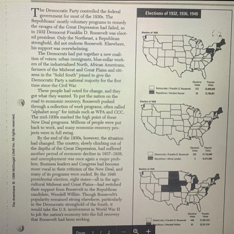 What do you think was the main cause of Herbert Hoover's loss in 1932?-example-1