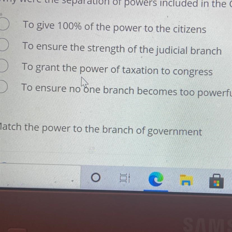 Why were the separation of powers included in the Georga Constitution?-example-1