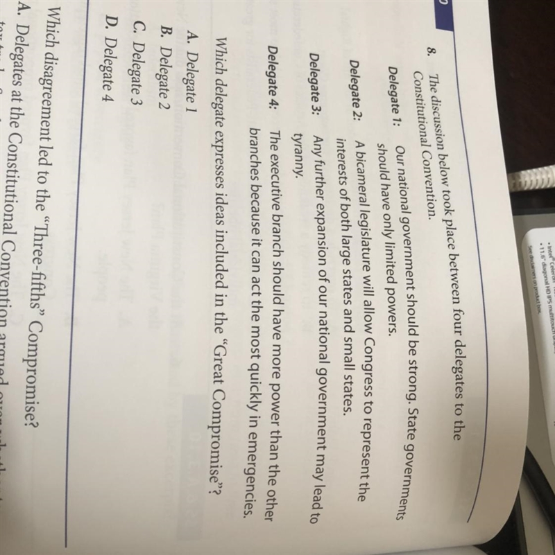 Please help! Please answer question 8 type A,B,C or D-example-1