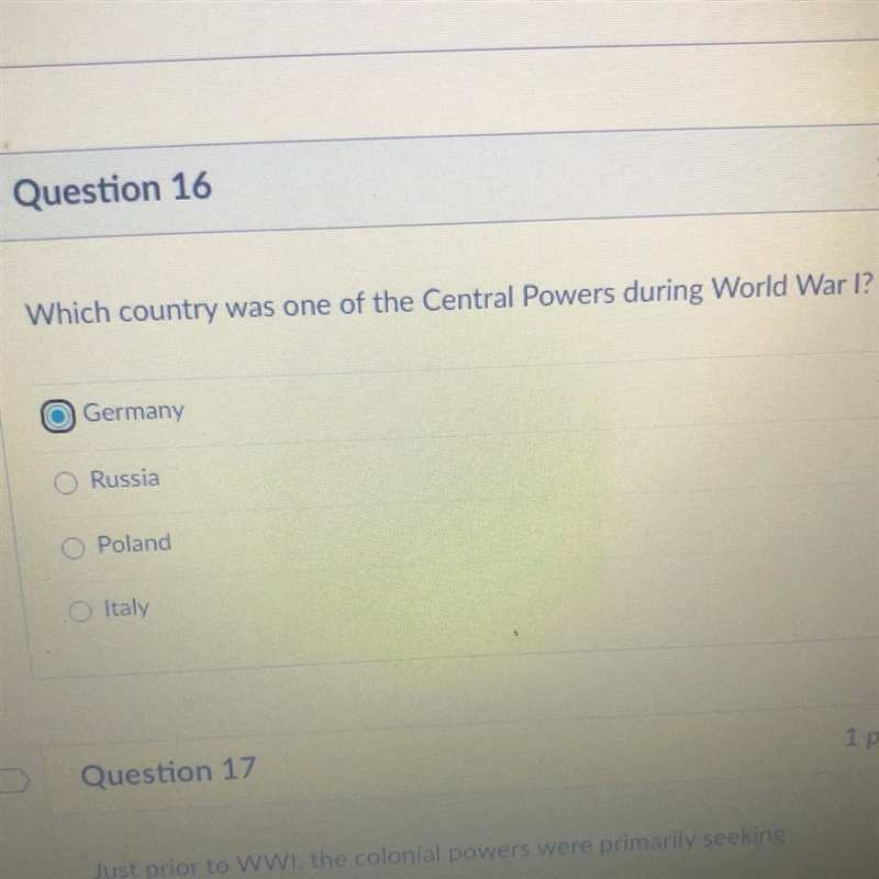 Which country was one of the central powers during world war 1-example-1