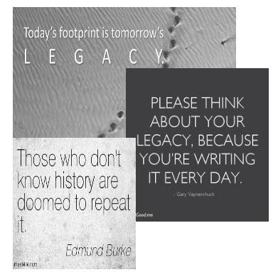 Look at quotes to the right. What does legacy mean to you?-example-1