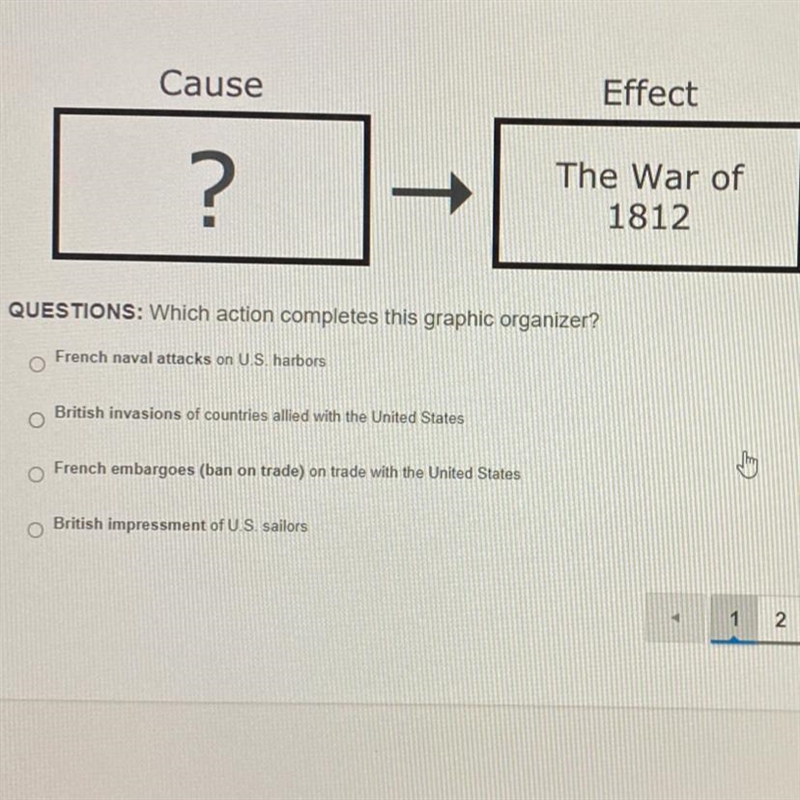 Which action completes this graphic organizer?-example-1