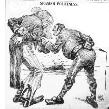 What does this political cartoon mean in the Spanish-American war?-example-1