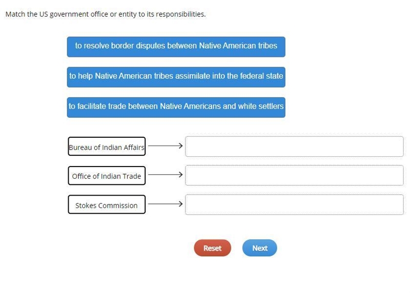 URGENT ANSWER NOW PLEASE! Match the US government office or entity to its responsibilities-example-1