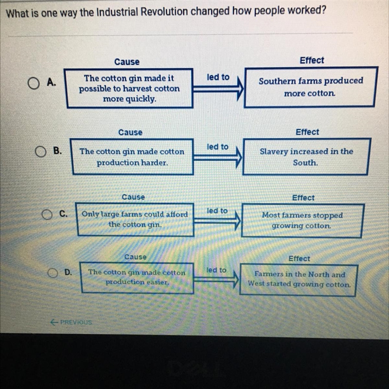 What is one way the Industrial Revolution changed how people worked? Cause Effect-example-1