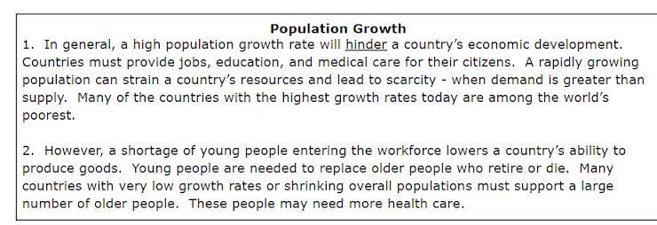 What can you conclude about population growth from reading the above passage? A. In-example-1