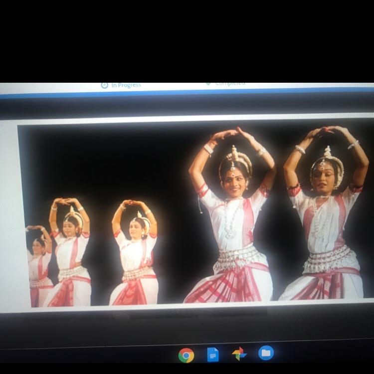 Look at the photo of modern Indian dancers performing a traditional dance. Why might-example-1