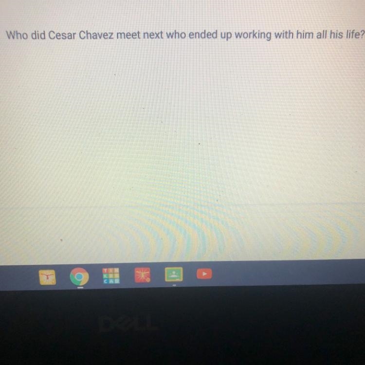 Who did Cesar Chavez meet next who ended up working with him all his life?-example-1