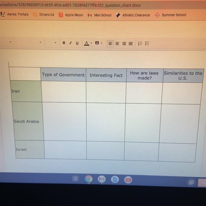 Read the next section and then complete this chart with the required information. Provide-example-1