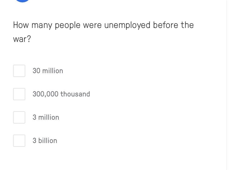 SOMEONE HELP ME PLEASE HOW MANY PEOPLE WERE UNEMPLOYED BEFORE WW2-example-1