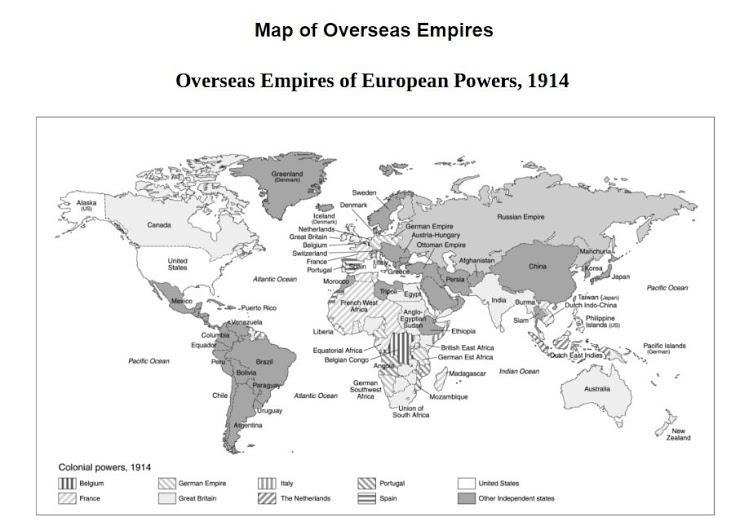 An historian would use this map to study which topic? A) détente B) imperialism C-example-1