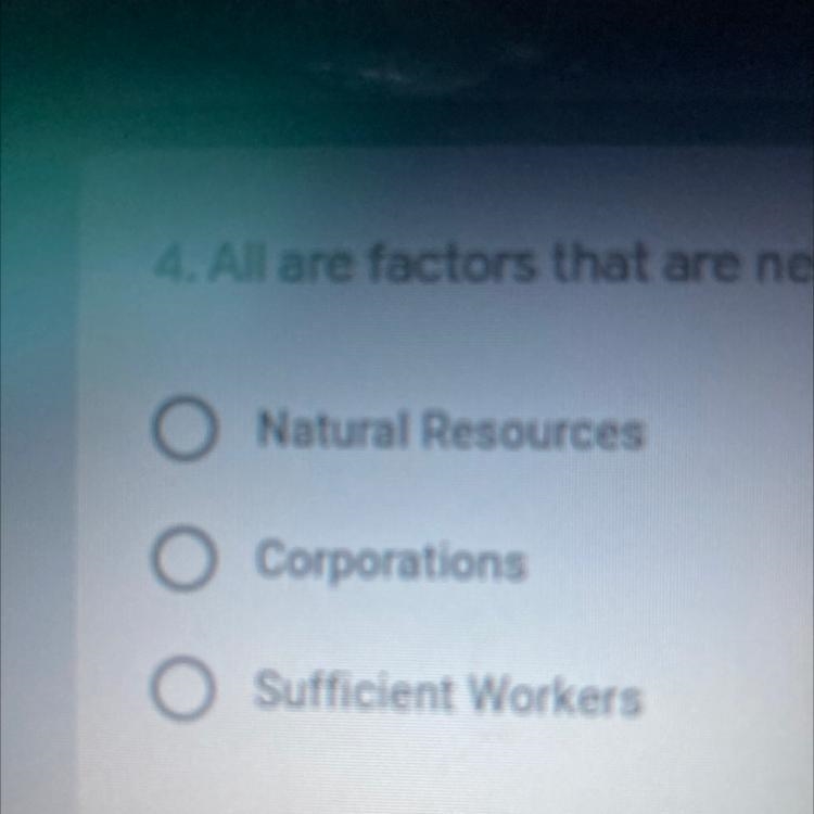 PLS HELP All factors that are necessary for a nation’s industrial growth except-example-1