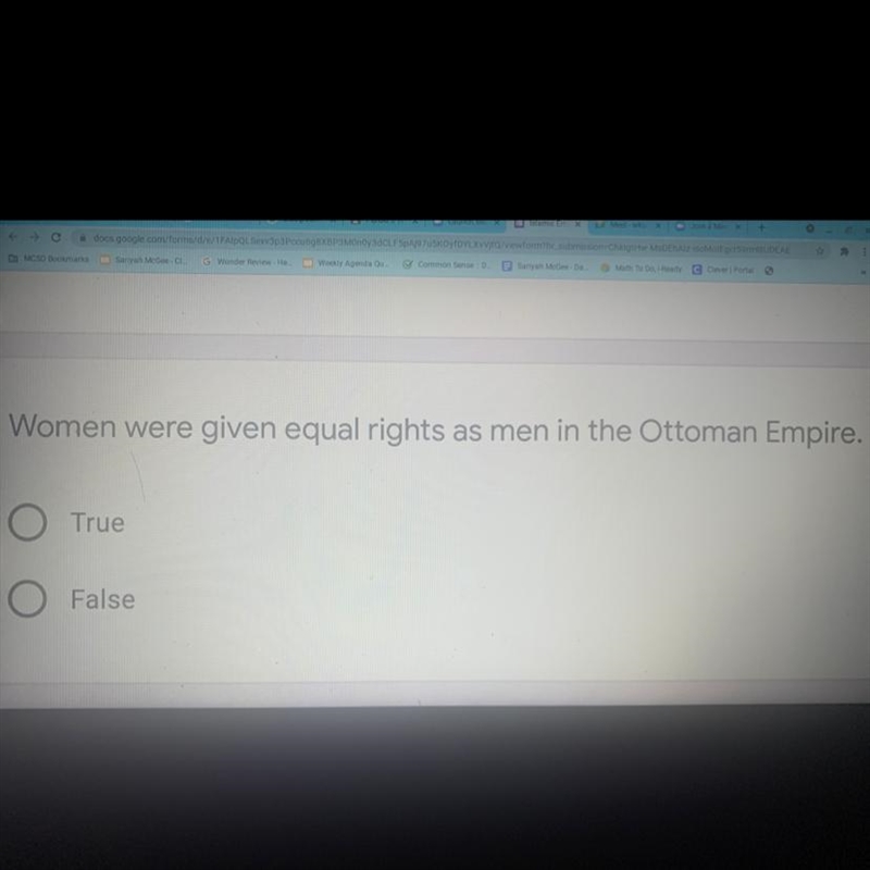 Women were given equal rights as men in the Ottoman Empire-example-1