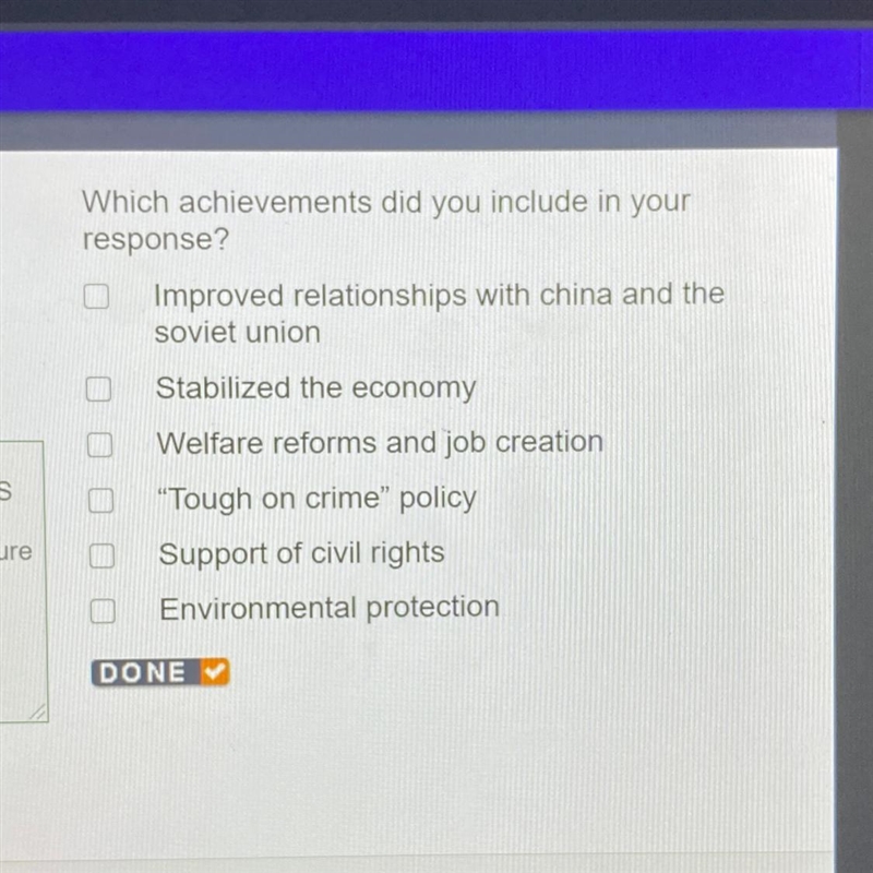 What were Nixon's greatest achievements? Give your answer by writing three or four-example-1