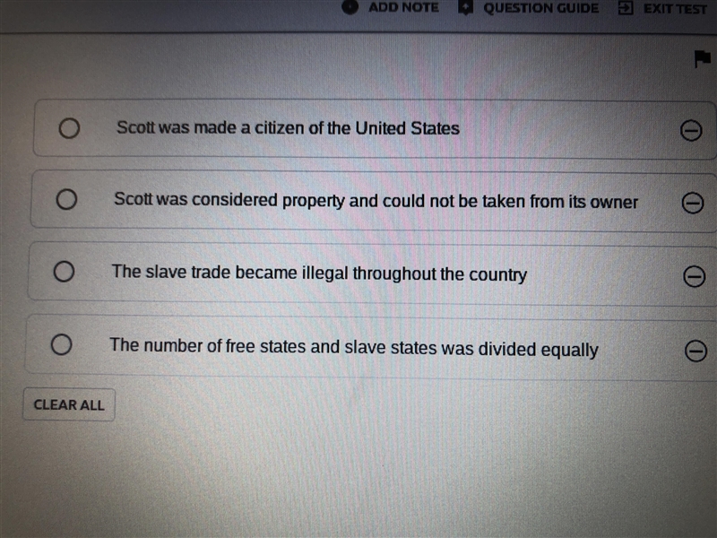 What effect did the Supreme Court decision in the Dred Scott case have on slavery-example-1