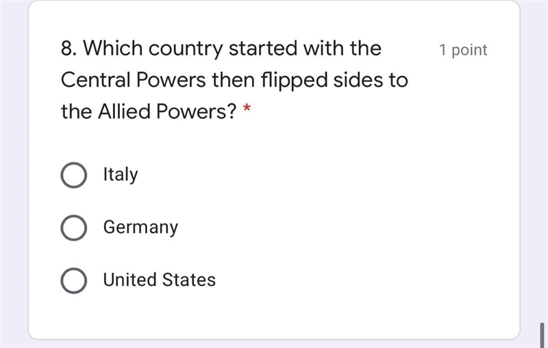 Which country started with the Central Powers then flipped sides to the Allied Powers-example-1