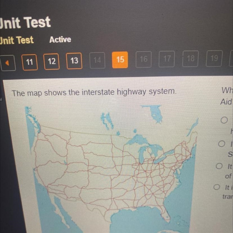 Which of the following was not an effect of the Federal- Aid Highway Act of 1956? O-example-1