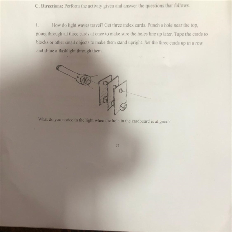 C. Directions: Perform the activity given and answer the questions that follows. 1 How-example-1