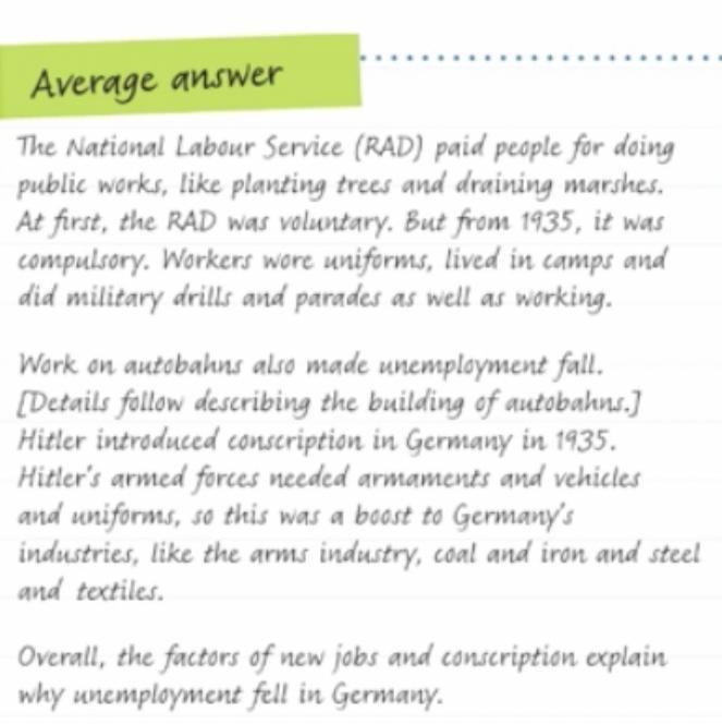 Explain why unemployment fell in Germany between 1933 and 1939. improve this answer-example-1