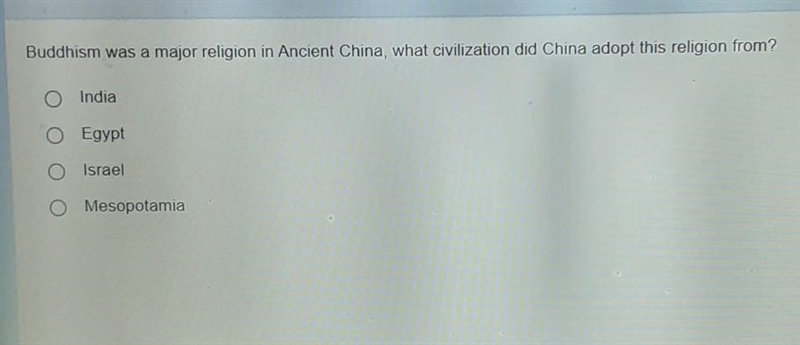 Buddhism was a major religion in ancient china what civilization did china adopt this-example-1