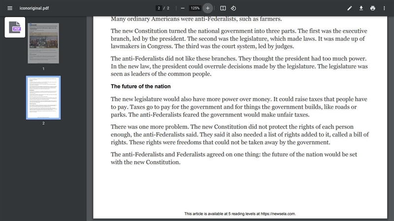 How did the Federalists and the Anti-Federalists feel about the Constitution? Use-example-3