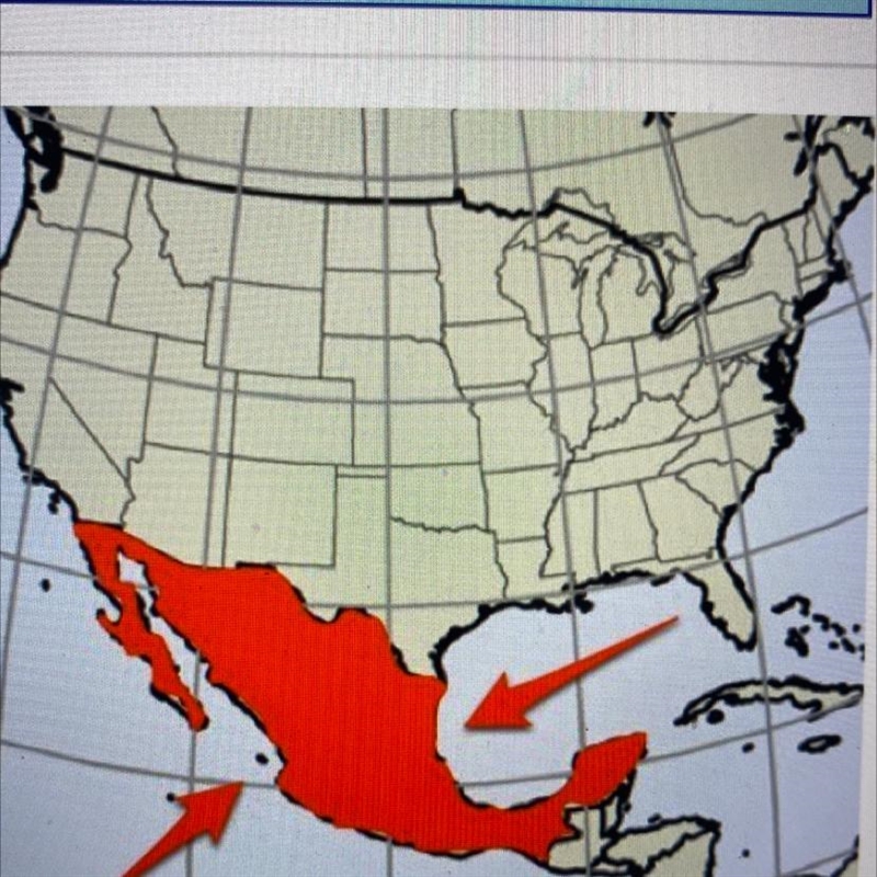 The country labeled in orange is A) Colombia. B) Cuba. C) Mexico. D) Venezuela.-example-1