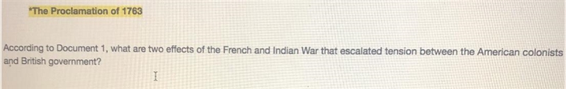 what are the two affects of the french Indian war that escalated tension between the-example-1