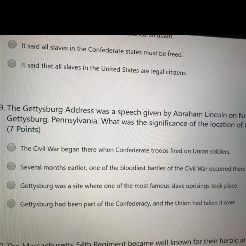 The Gettysburg Address was a speech given by Abraham Lincoln on November 19, 1863, in-example-1