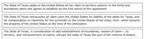 CAN SUM ONE HELP ME The excerpt above describes parts of the -- A. Treaty of Guadalupe-example-1