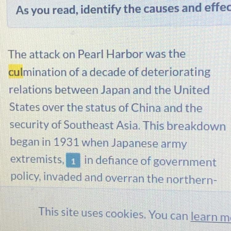 PART A: What is the meaning of "culmination" in paragraph 1? A) complete-example-1