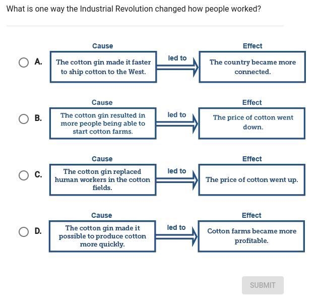 What is one way the Industrial Revolution changed how people worked? (Picture included-example-1