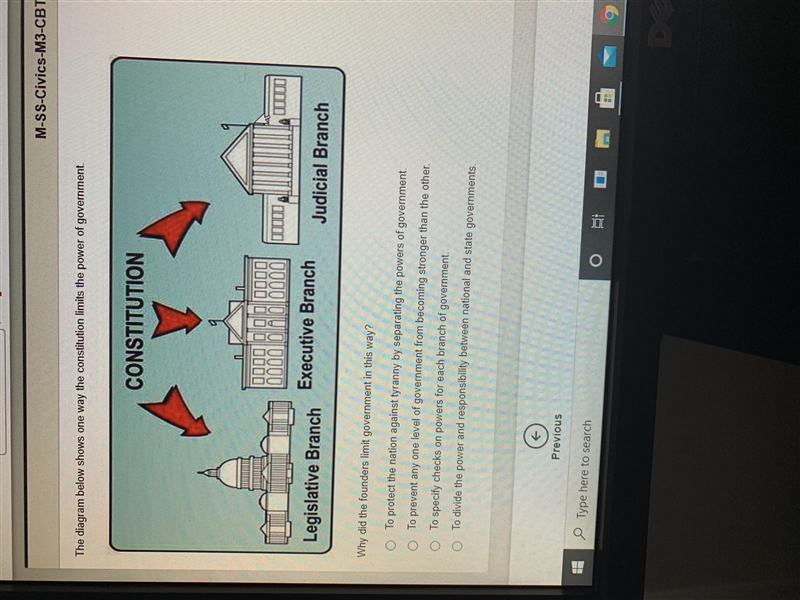 Diagram below shows one way the constitution limits the power of government. Why did-example-1