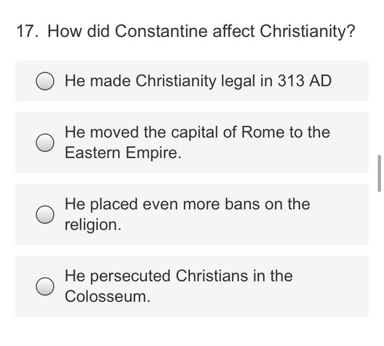 How did Constantine affect Christianity?-example-1