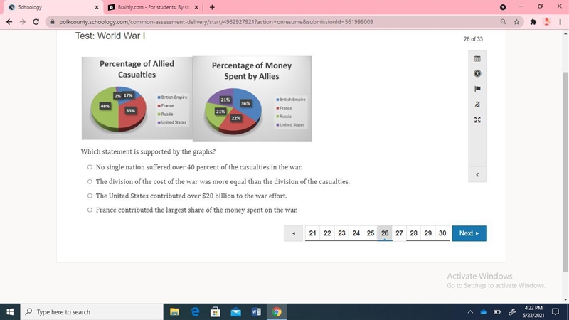 Which statement is supported by the graphs?-example-1