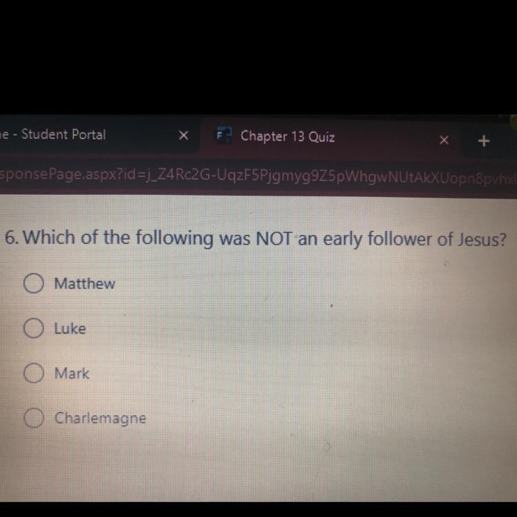 Which of the following was NOT an early follower of Jesus?-example-1