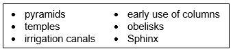 What is an appropriate title for the Egyptian items in the box below? engineering-example-1