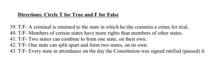 Please help me out on these true or false questions!! the questions are based on the-example-1