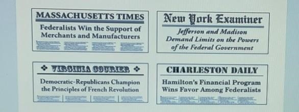 These headlines identify - A. events that contributed to the formation of political-example-1