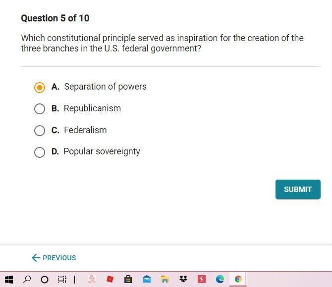 which constitutional principle served as inspiration for the creation of the three-example-1